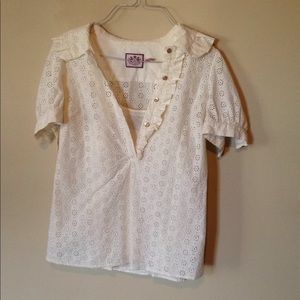 Juicy Couture Eyelet Lace Blouse